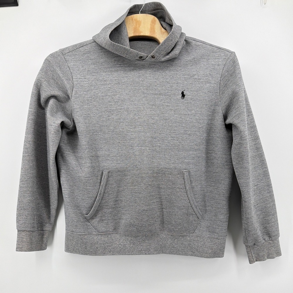 Polo Ralph Lauren Double Knit Hoodie XL Mens Heather Grey Tech Fleece Pullover